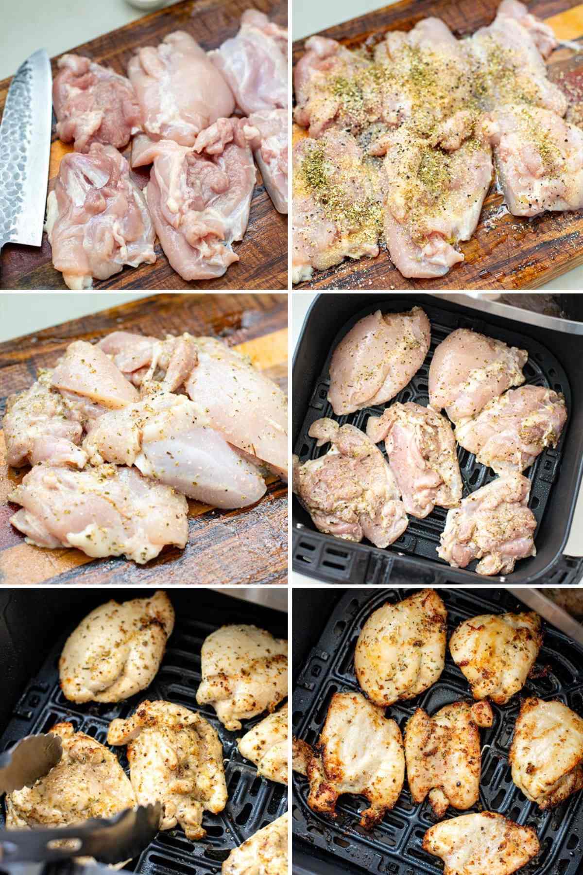 how to air fry chicken thighs boneless