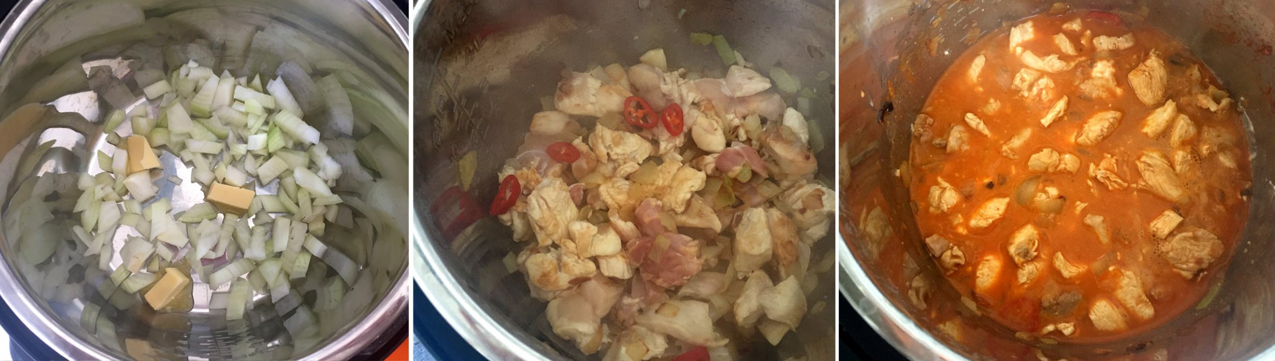 Making instant pot chicken paprika