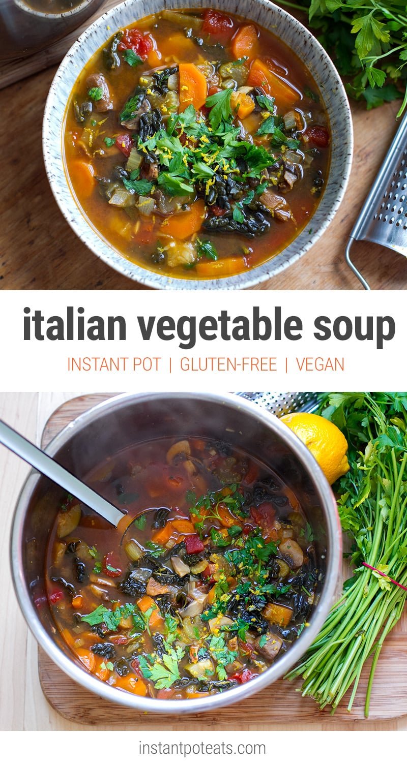  Instant Pot Vegetable Soup ( Italian Farmhouse Inspired) It's vegan, gluten-free, paleo, vegetarian. 