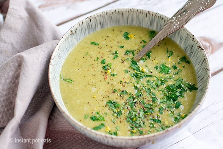 Potato leek soup instant pot