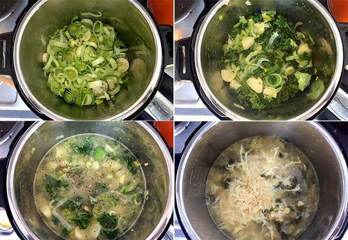 How to make Instant Pot potato leek soup