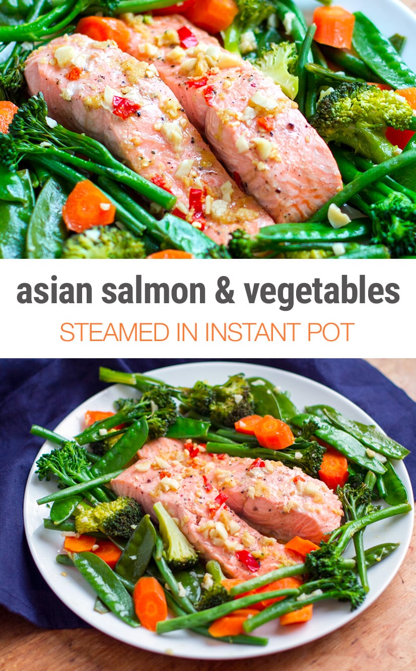 Steamed Instant Pot Salmon & Vegetables 