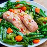 Instant Pot Steamed Salmon & Vegetables