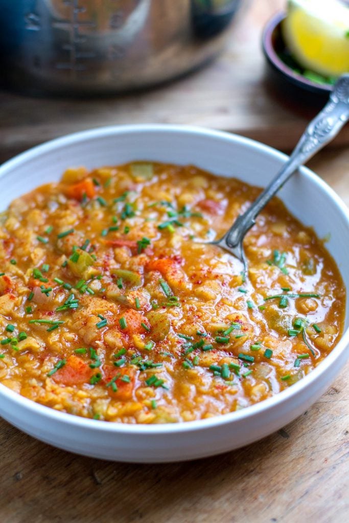 Instant Pot Yellow Split Pea Soup (Vegan, Gluten-Free)