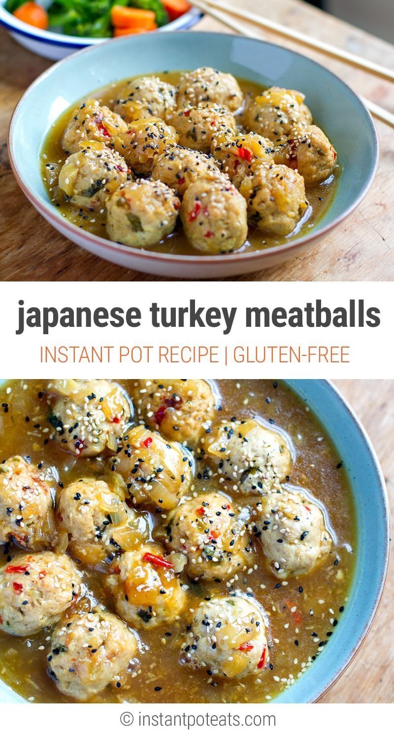 Instant Pot Turkey Meatballs With Japanese Gravy - Instant Pot Eats