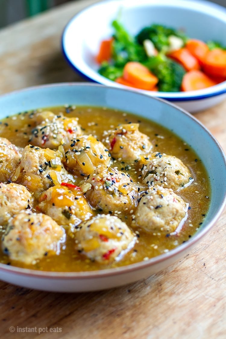 Instant Pot Turkey Meatballs With Japanese Gravy 