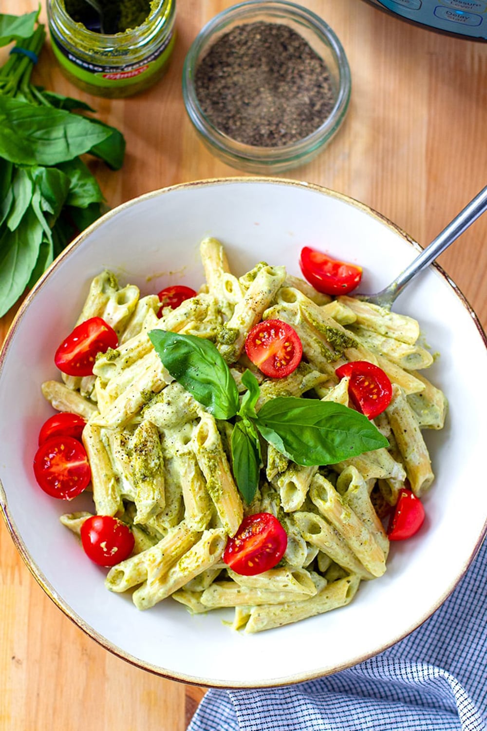  creamy pesto pasta