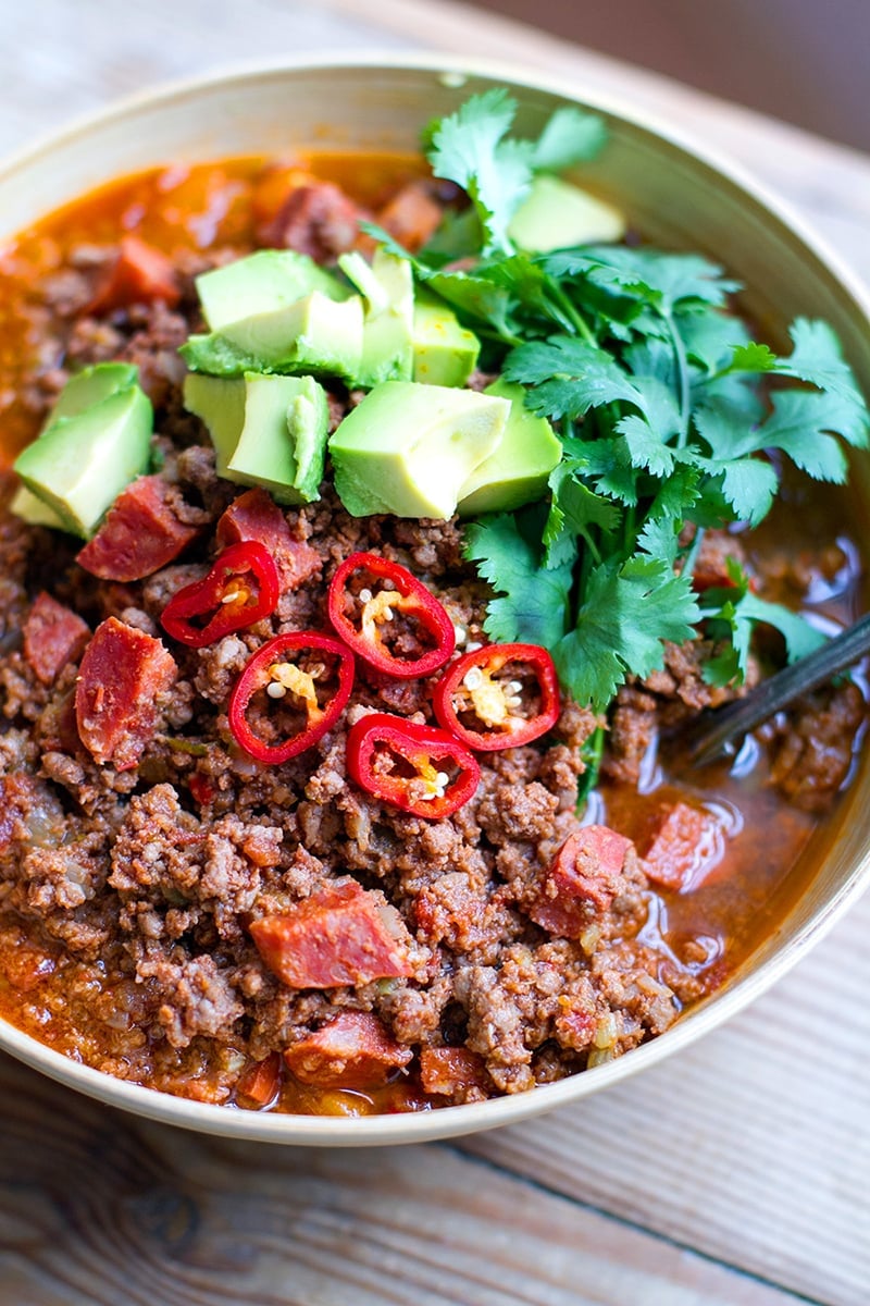 Beef & Chorizo Chili Instant Pot Recipe