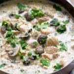 Creamy Instant Pot Chicken Stew With Mushrooms & Garlic