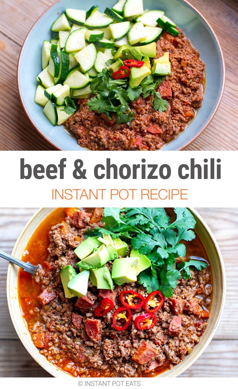 Instant Pot Chili With Beef & Chorizo