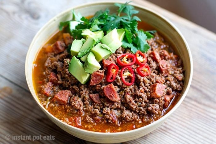 Instant Pot Chili With Beef & Chorizo