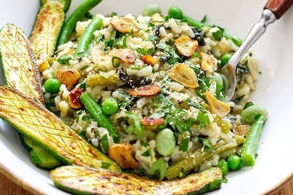 Instant Pot Vegan Green Veggie Risotto