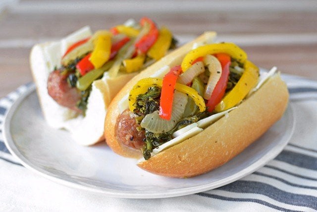 Sausage and peppers for 4th of July