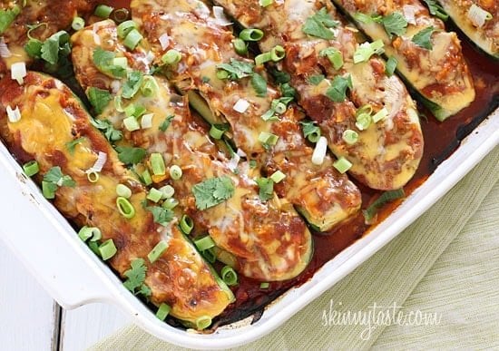 enchilada stuffed zucchini