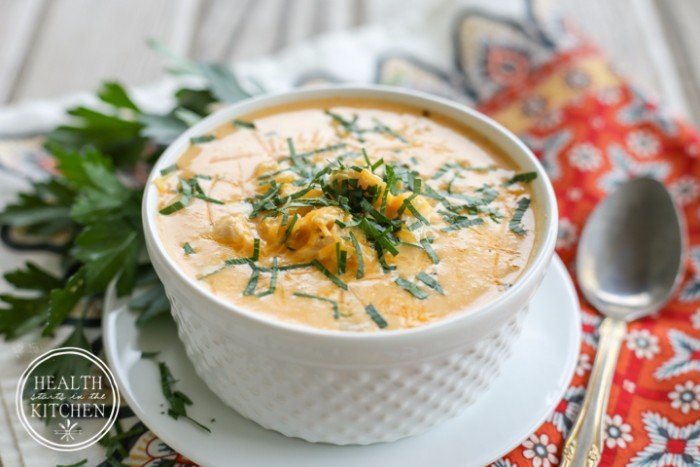 Low-Carb Instant Pot Buffalo Chicken Soup