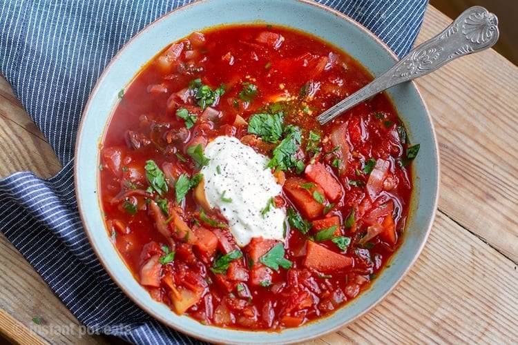 Electric Pressure Cooker Borscht Recipe (Beet Soup) - Instant Pot 