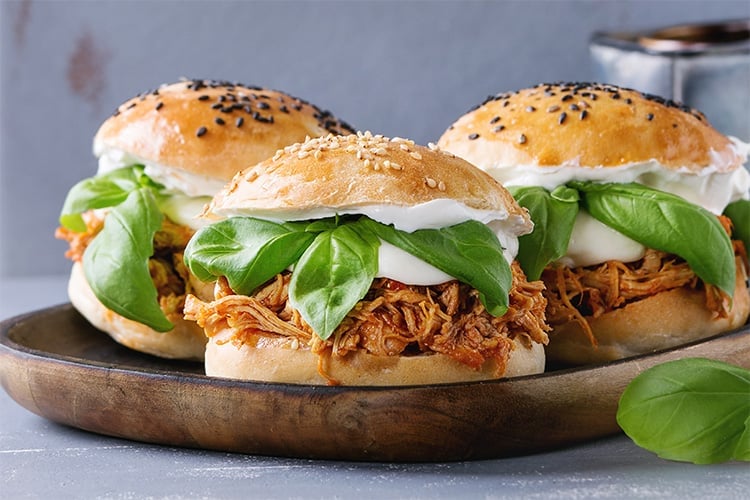 Shredded Chicken Burgers