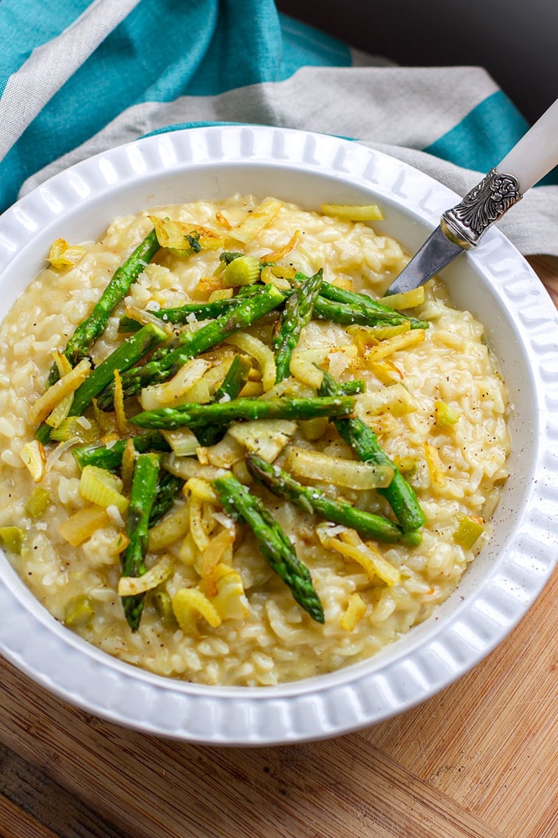 Instant Pot Asparagus Fennel Risotto