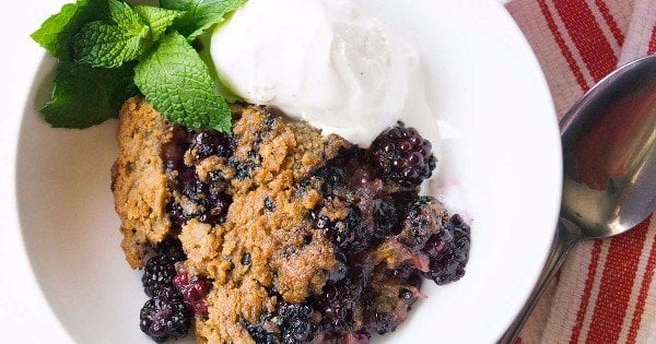 Gluten-free "Cuppa" Blackberry Instant Pot Cobbler 