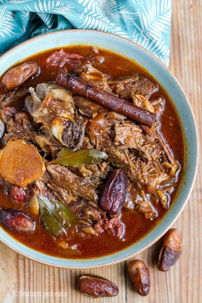 Instant Pot Leg Of Lamb Stew With Dates & Cinnamon