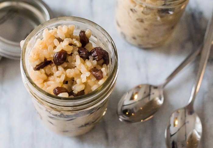 Instant Pot Brown Rice Pudding With Raisins
