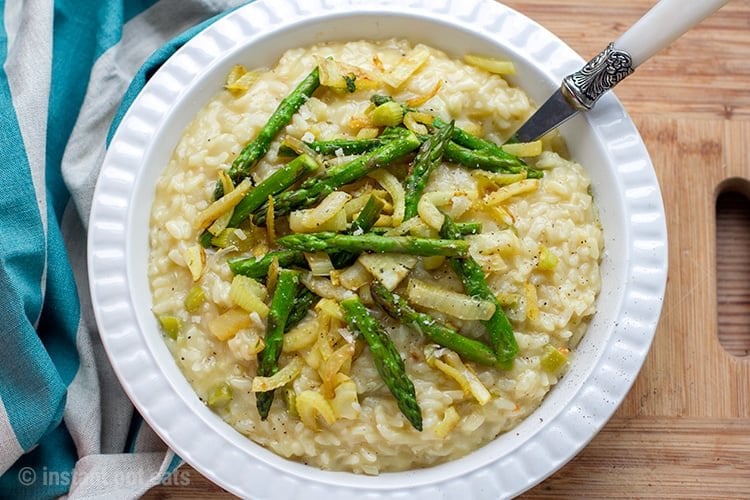 Instant Pot Asparagus Fennel Risotto