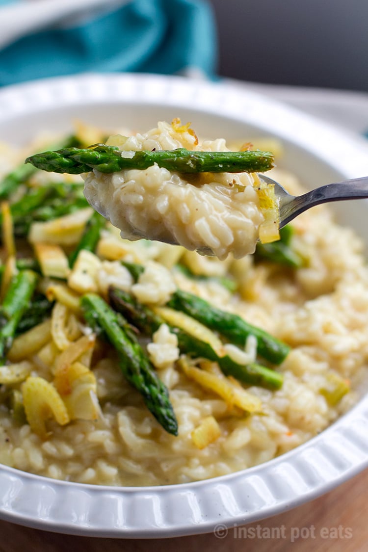 Creamy Asparagus Risotto Made With Instant Pot 