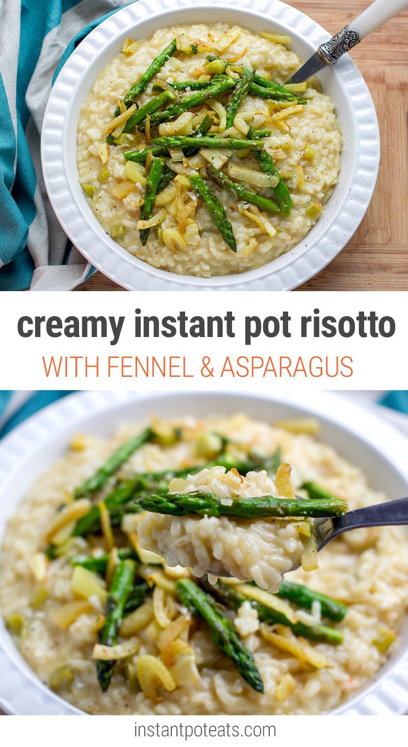 Creamy Instant Pot Risotto With Fennel & Asparagus