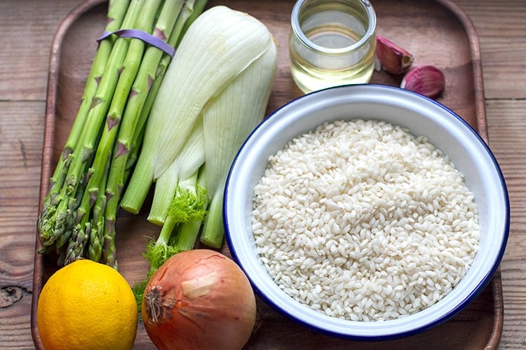 Instant Pot Asparagus Fennel Risotto