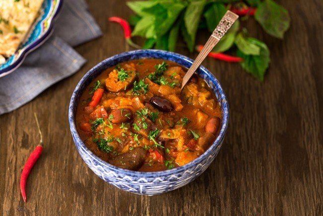 Instant Pot Spicy Eggplant Stew 