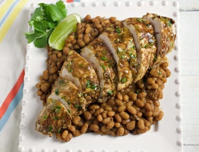 One-Pot Salsa Verde Turkey & Beans 