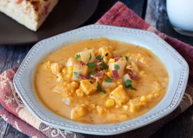 Pumpkin, Chicken, & Corn Chowder