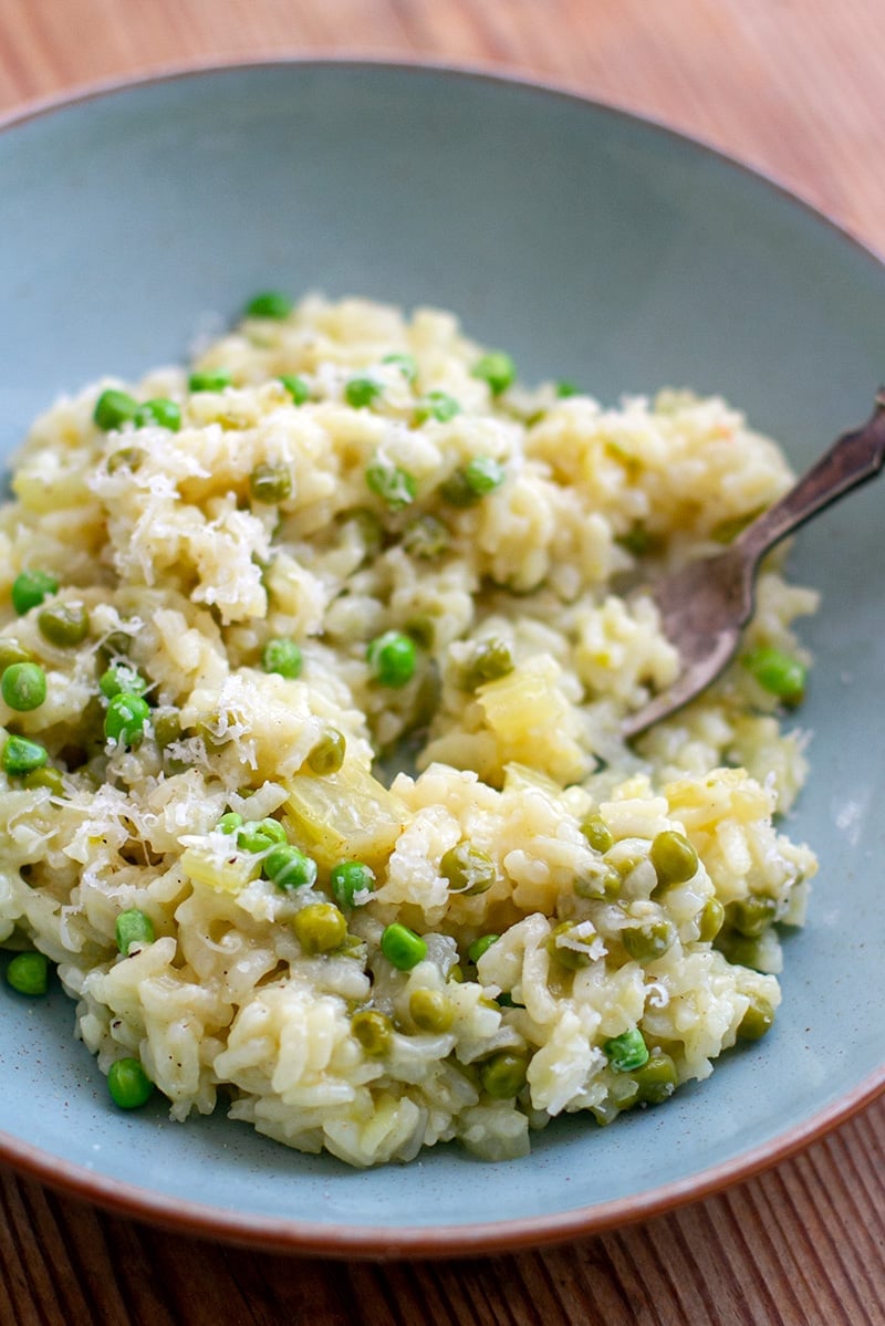 Instant Pot Risotto With Celery & peas