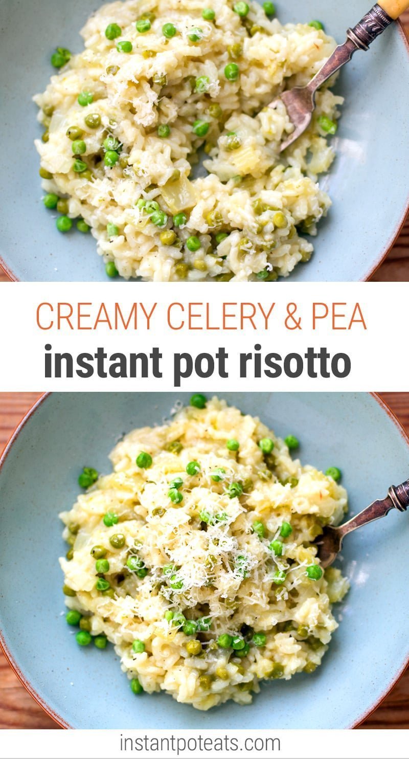 Instant Pot Risotto With Peas & Celery 
