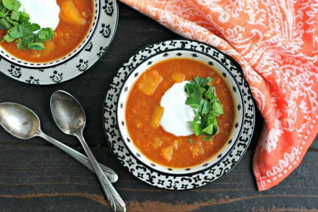 Red Lentil Soup with Butternut Squash