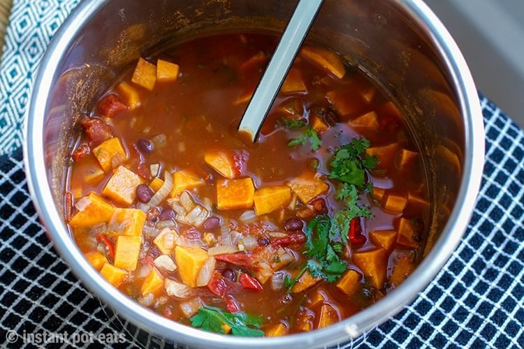 Instant Pot Tortilla Soup With Sweet Potatoes