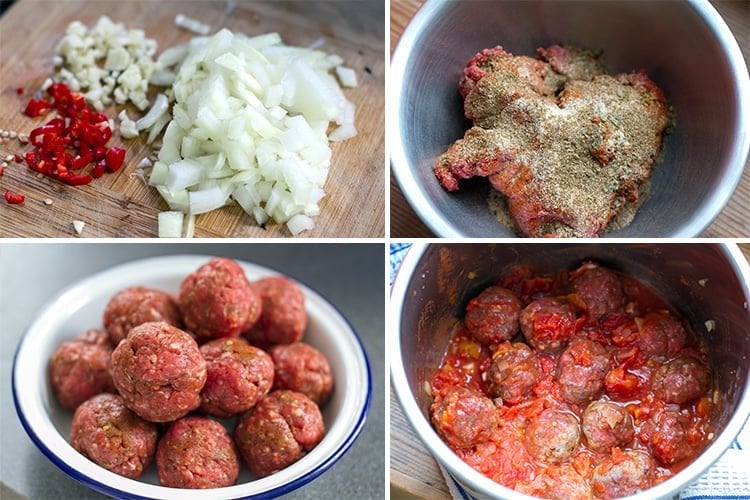How to make tomato meatballs in Instant Pot