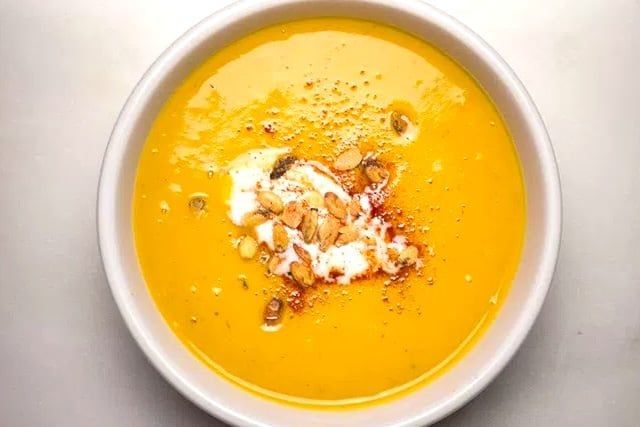 Instant Pot Butternut Squash & Apple Soup (Vegan, Paleo)