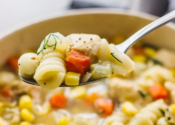 Freezer-friendly Chicken Noodle Soup 