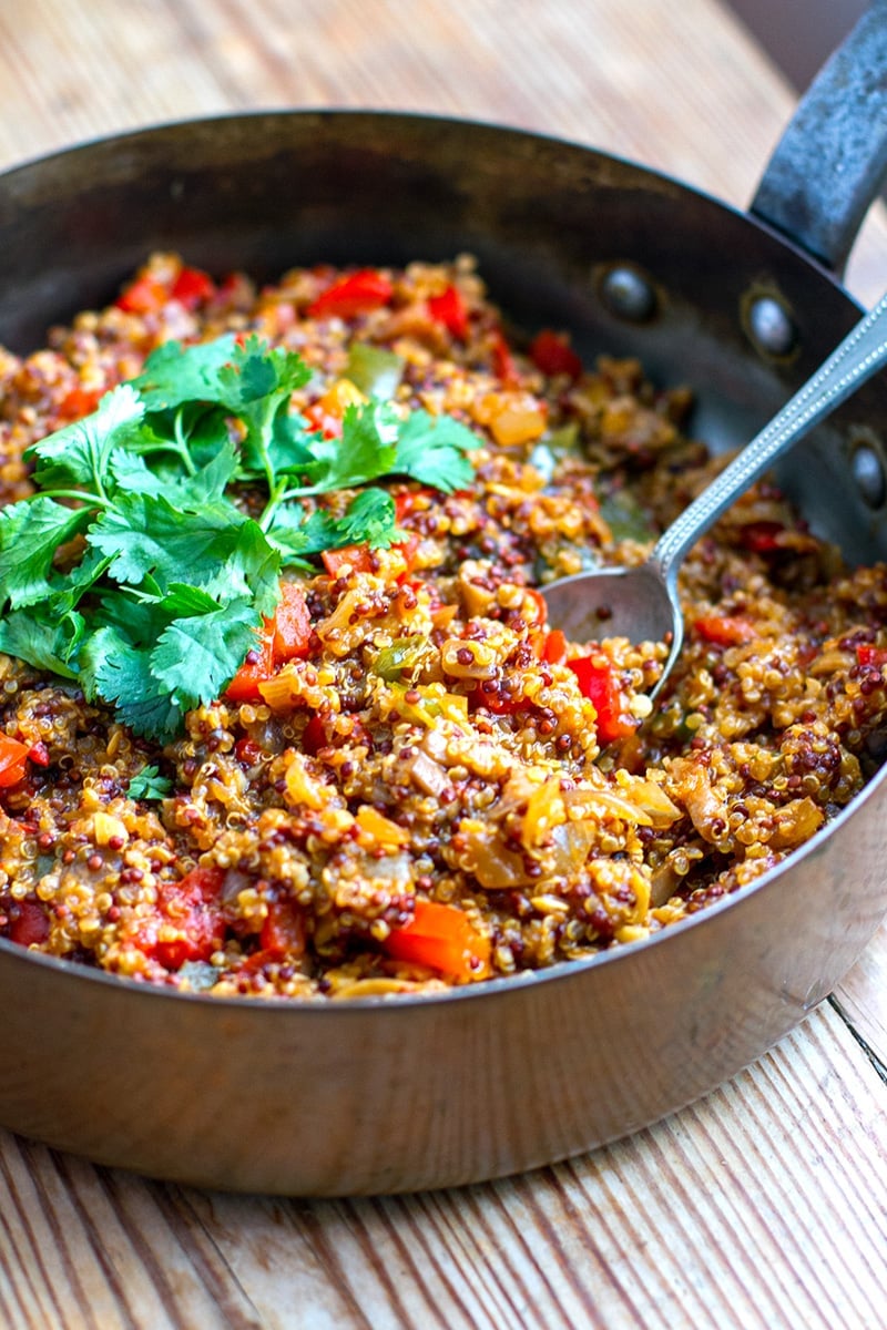 Instant Pot Miso Quinoa With Mushrooms & Peppers