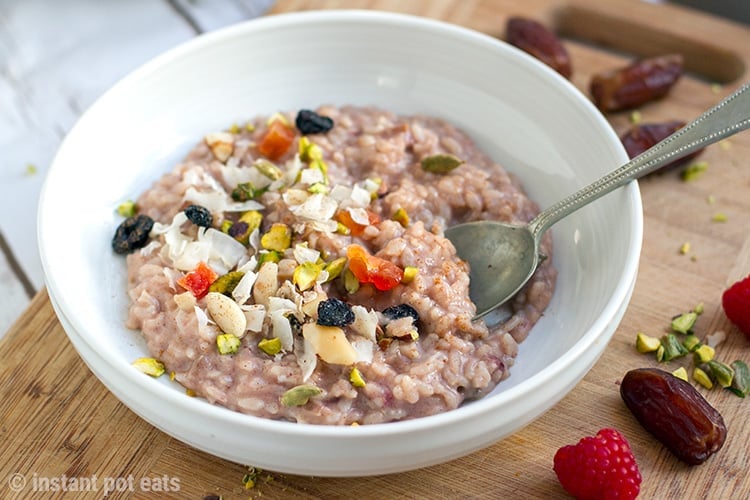 Instant Pot Rice Porridge (Chai-Spiced)