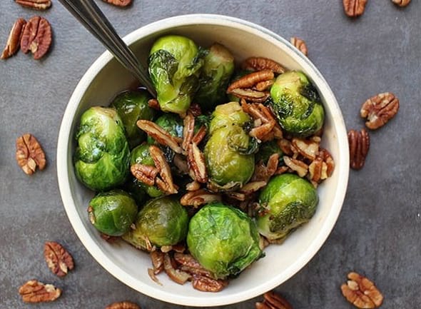 Smoky Instant Pot Pecan Brussels Sprouts 