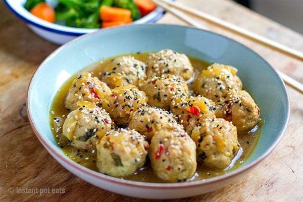 Instant Pot Turkey Meatballs With Japanese Gravy 