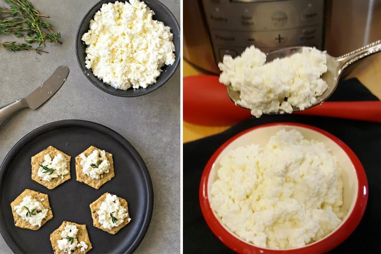 Instant Pot Ricotta & Cottage Cheese