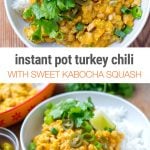 Instant Pot Turkey Chili With Kabocha Squash
