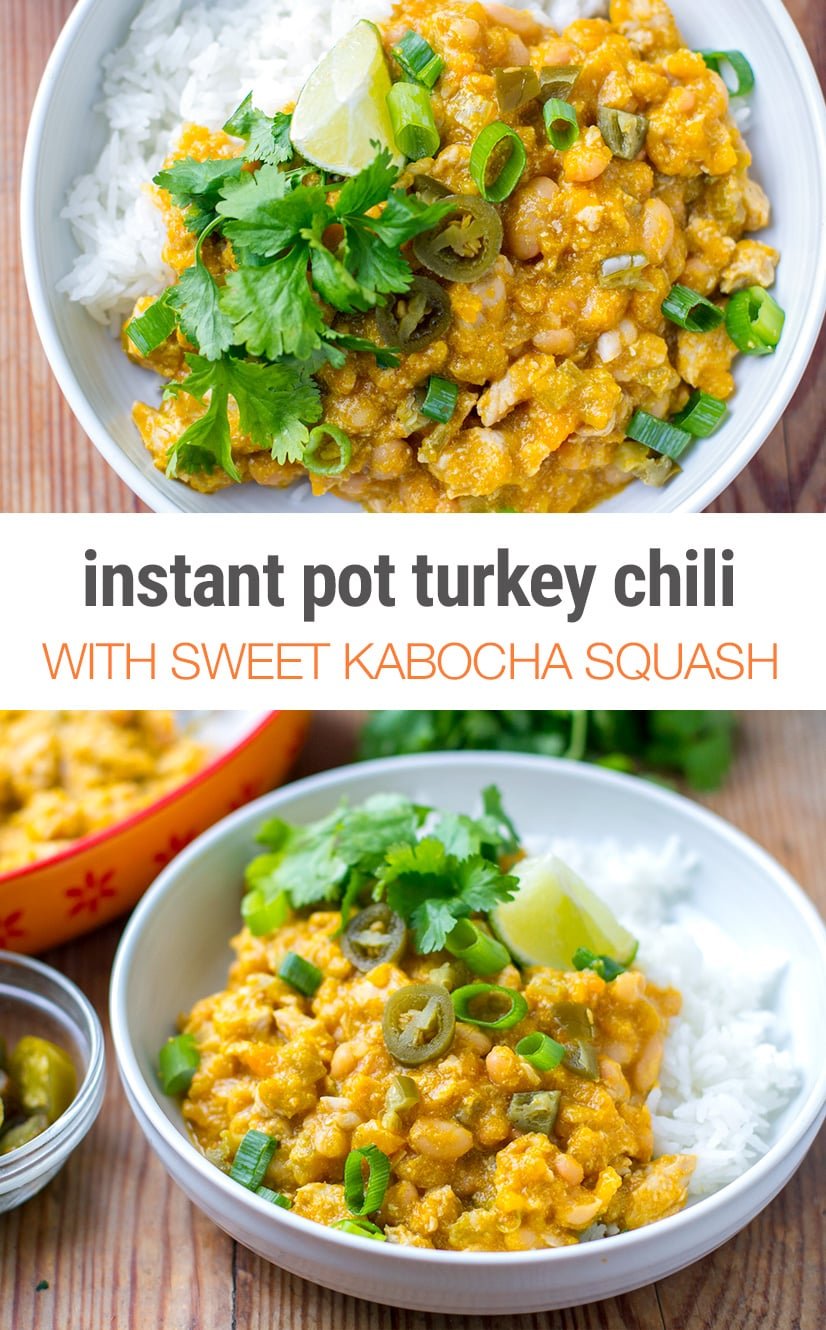 Instant Pot Turkey Chili With Kabocha Squash