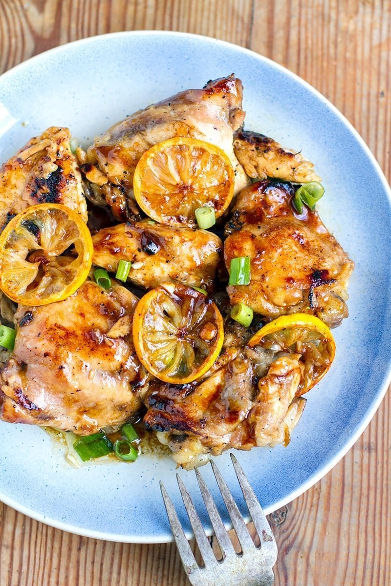 Instant Pot Chicken Thighs With Honey Lemon Glaze