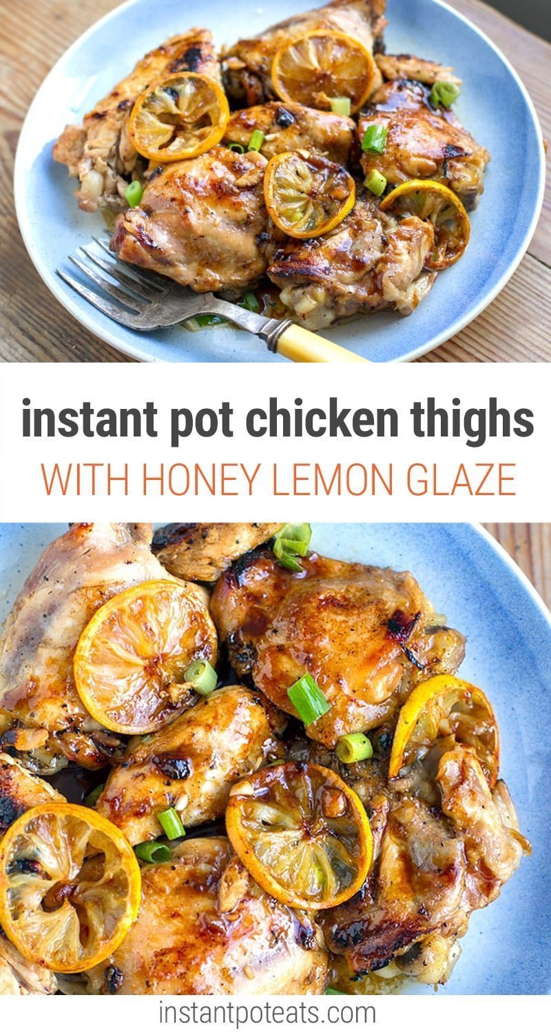 Instant Pot Chicken Thighs With Honey Lemon Glaze