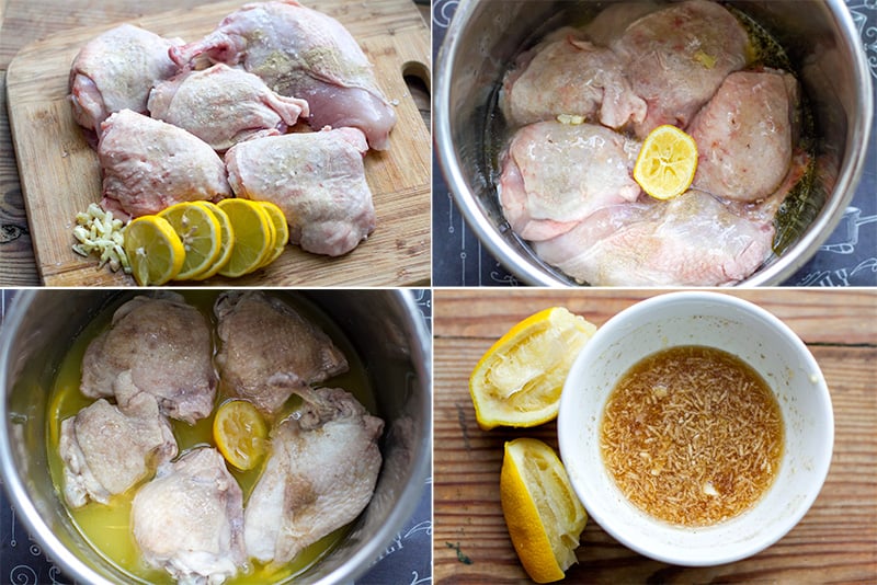 How to make instant pot chicken thighs with honey lemon glaze