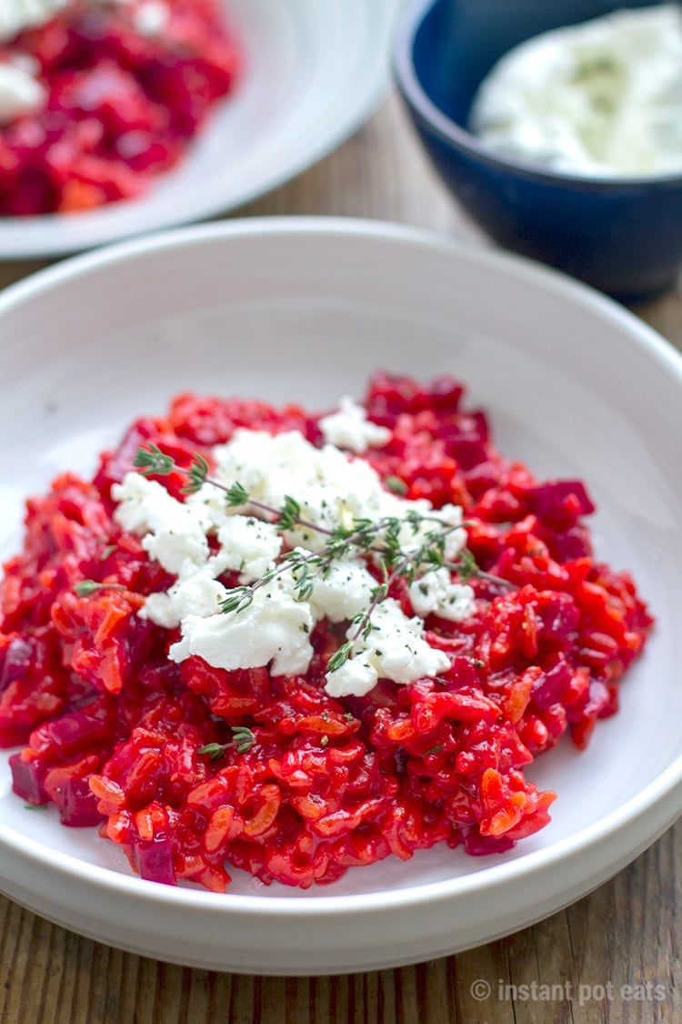 Beet Risotto In Instant Pot